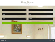 Tablet Screenshot of hoteldarcetparis.com